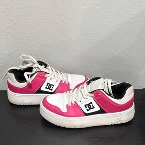 DC Shoes Pink White Black Low-Top Sneakers | Y2K Skate Style